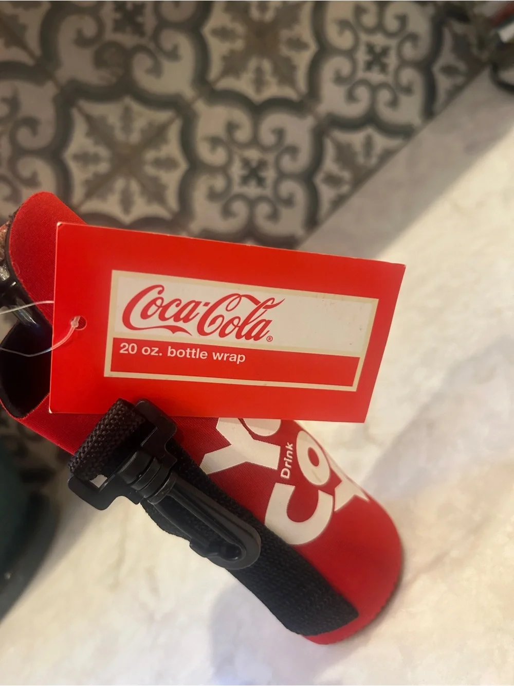 NWT- Coca-Cola Red Bottle Sleeve with White 'Yes Coke Yes' Excellent Condition